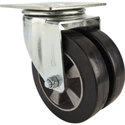 Capacity Strongway 3in Thermoplastic Rubber Wheels 330-Lb Swivel Dual-Wheel Caster with Brake